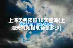 上海天气预报10天查询(上海天气预报电话是多少)