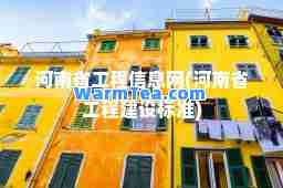 河南省工程信息网(河南省工程建设标准)