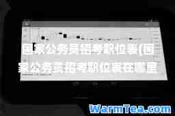 国家公务员招考职位表(国家公务员招考职位表在哪里看)