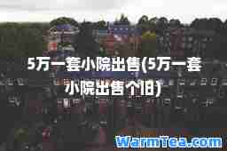 5万一套小院出售(5万一套小院出售个旧)