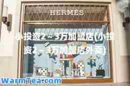 小投资2～3万加盟店(小投资2～3万加盟店外卖)