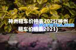 州租车价格表2025(州租车价格表2021)