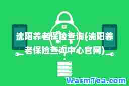 沈阳养老保险查询(沈阳养老保险查询中心官网)