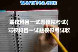 驾校科目一试题模拟考试(驾校科目一试题模拟考试软件)