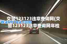 交警123123违章查询网(交警123123违章查询网年检)