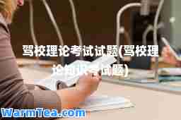 驾校理论考试试题(驾校理论知识考试题)