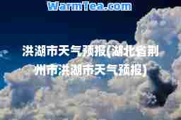 洪湖市天气预报(湖北省荆州市洪湖市天气预报)