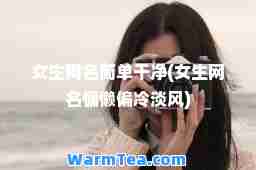 女生网名简单干净(女生网名慵懒偏冷淡风)