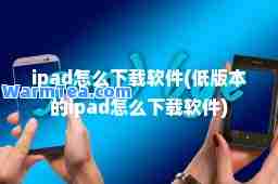 ipad怎么下载软件(低版本的ipad怎么下载软件)