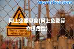 网上免费算(网上免费算很危险)