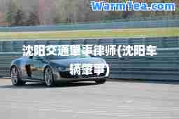 沈阳交通肇事律师(沈阳车辆肇事)