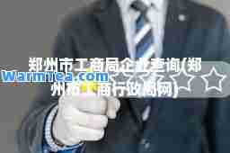 郑州市工商局企业查询(郑州市工商行政局网)