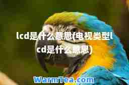 lcd是什么意思(电视类型lcd是什么意思)