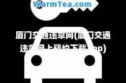 厦门交通违章网(厦门交通违章网上预约下载app)