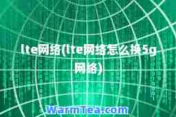 lte网络(lte网络怎么换5g网络)