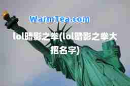 lol暗影之拳(lol暗影之拳大招名字)