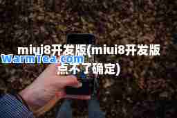 miui8开发版(miui8开发版点不了确定)