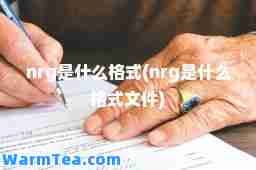 nrg是什么格式(nrg是什么格式文件)