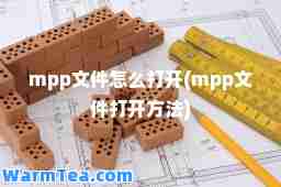 mpp文件怎么打开(mpp文件打开方法)