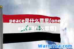 peace是什么意思(one peace是什么意思)