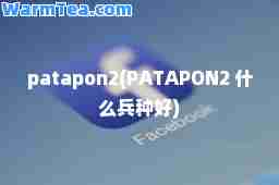 patapon2(PATAPON2 什么种好)