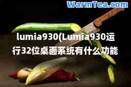 lumia930(Lumia930运行32位桌面系统有什么功能不能用)