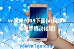 vr网球2009下载(vr网球4安卓手机汉化版)