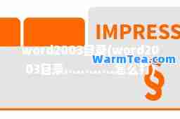 word2003目录(word2003目录............怎么打)
