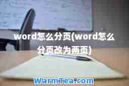 word怎么分页(word怎么分页改为两页)