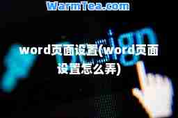 word页面设置(word页面设置怎么弄)