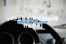 yd什么意思(网络上byd是什么意思)