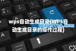 wps自动生成目录(WPS自动生成目录的操作过程)