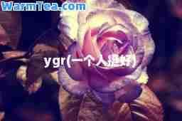 ygr(一个人挺好)