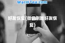 好友恢复(微信删除好友恢复)