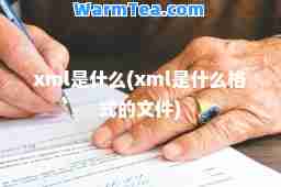 xml是什么(xml是什么格式的文件)