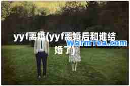 yyf离婚(yyf离婚后和谁结婚了)