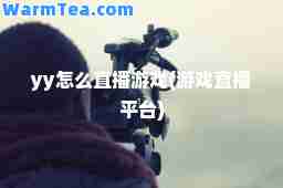 yy怎么直播游戏(游戏直播平台)