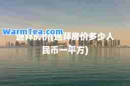迪拜房价(迪拜房价多少人民币一平方)