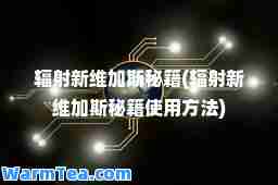 辐射新维加斯秘籍(辐射新维加斯秘籍使用方法)