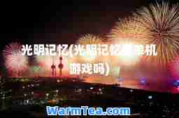 光明记忆(光明记忆是单机游戏吗)