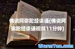 佛说阿弥陀经读诵(佛说阿弥陀经读诵视频11分钟)