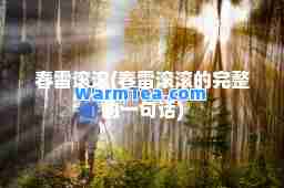 春雷滚滚(春雷滚滚的完整的一句话)