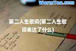 第二人生歌词(第二人生歌词表达了什么)