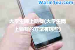大学生网上赚钱(大学生网上赚钱的方法有哪些)