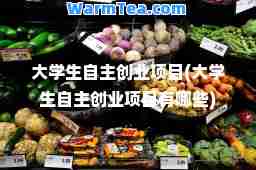 大学生自主创业项目(大学生自主创业项目有哪些)