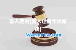 富人理财(富人理财十大秘诀)