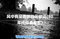 风中有朵雨做的云歌词(90年代经典老歌)