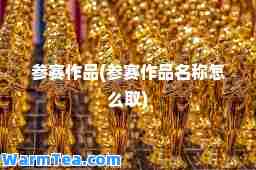 参赛作品(参赛作品名称怎么取)