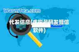 代发信息(虚拟号码发短信软件)