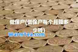 低保户(低保户每个月领多少钱)
